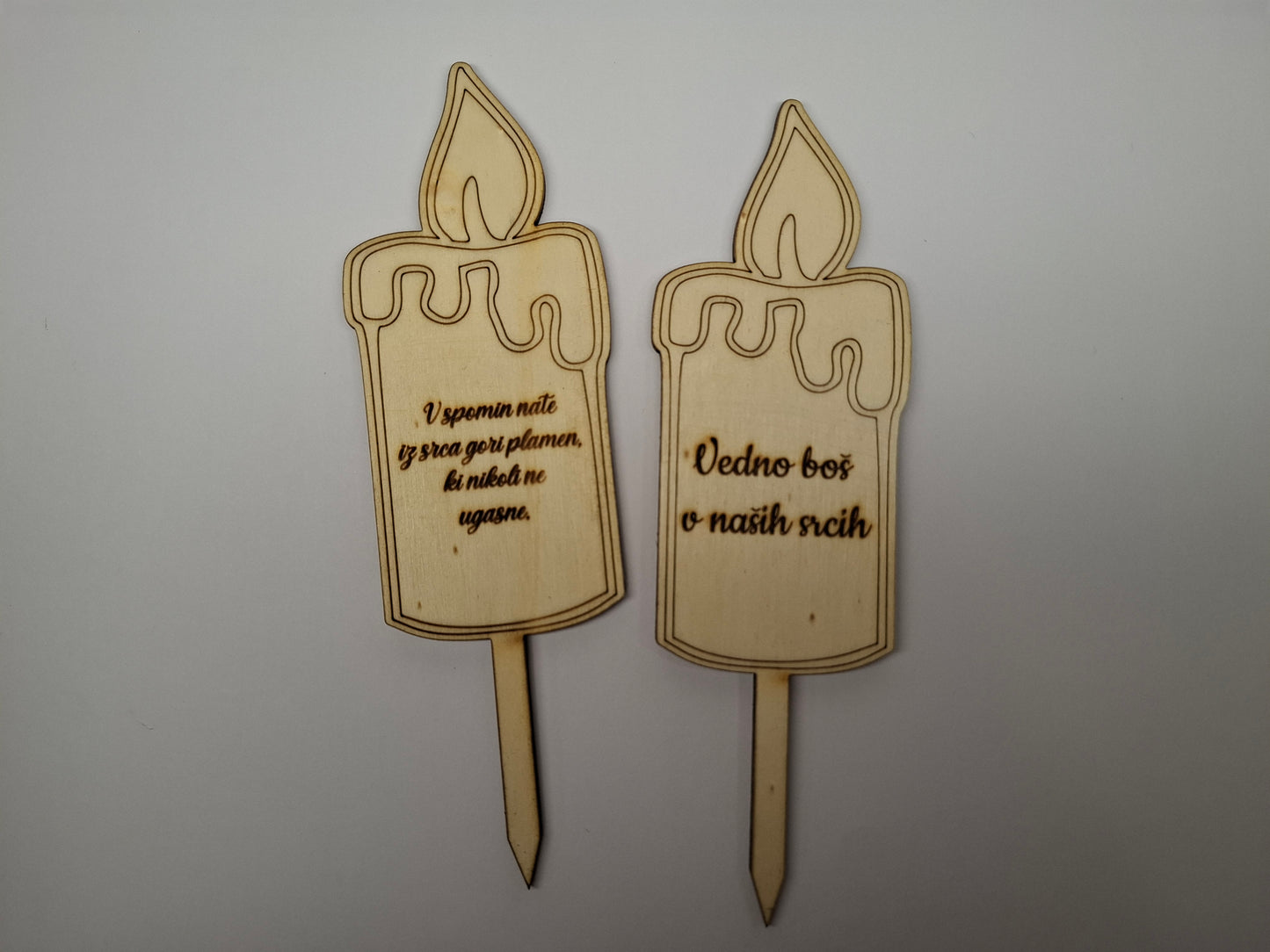 Lesena svečka na pik-večja