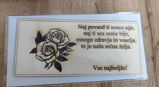 Lesena voščilnica