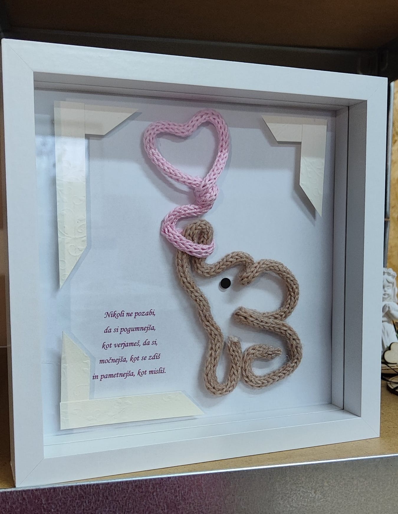 Okvir s posvetilom- slonček