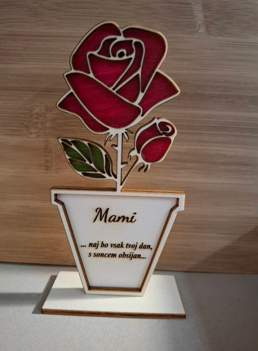 Lesena vrtnica na podstavku