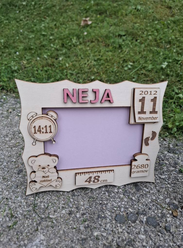 Personaliziran okvir ob rojstvu