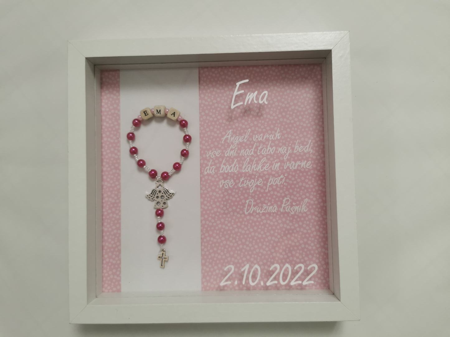 Okvir s posvetilom- krst