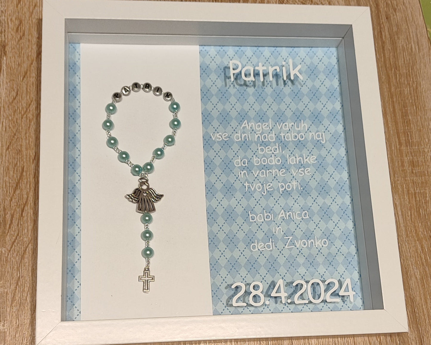 Okvir s posvetilom- krst