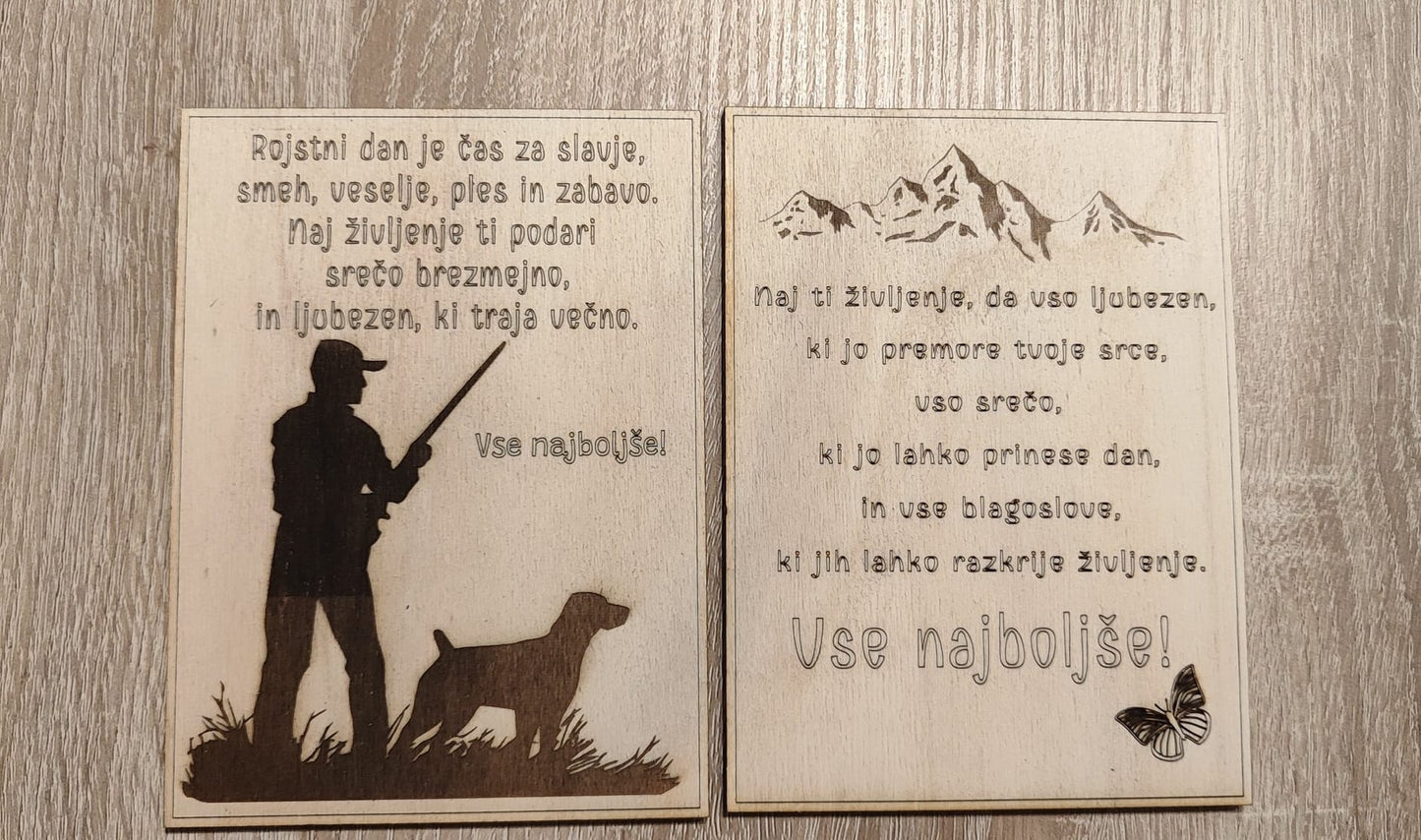 Lesena voščilnica- tematika