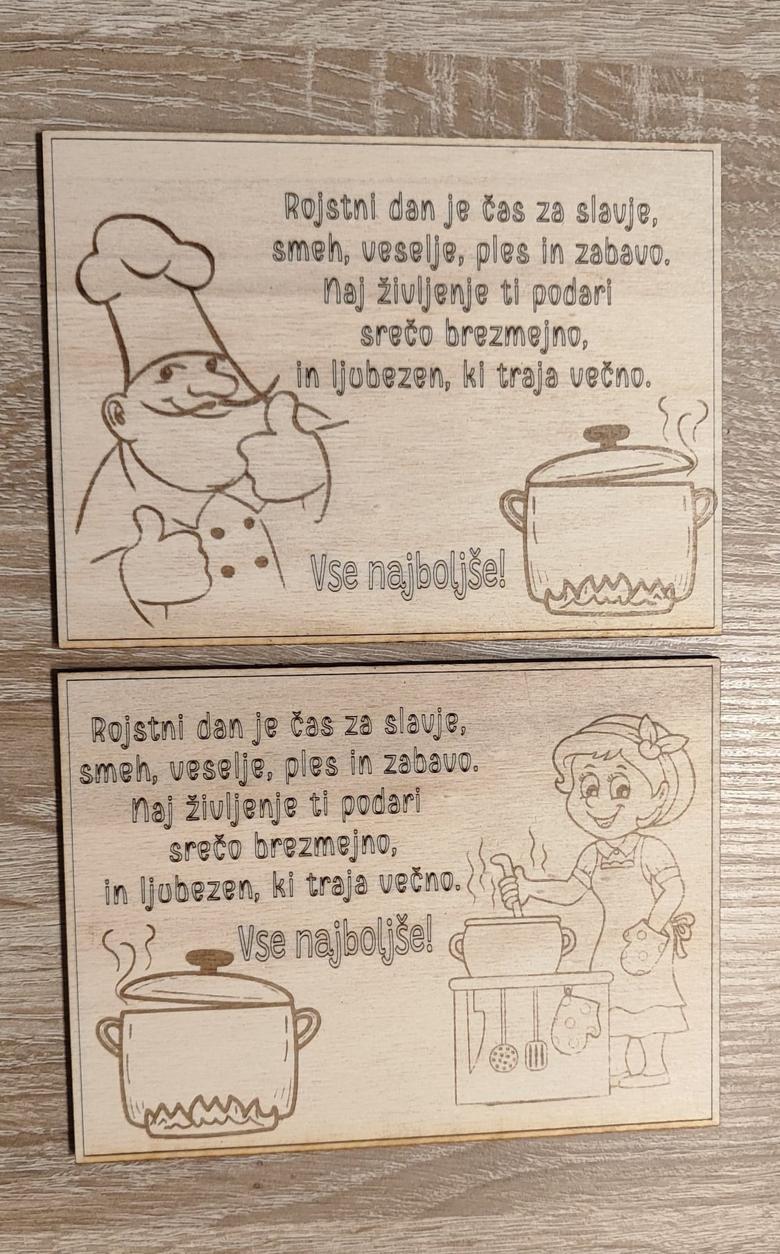 Lesena voščilnica- tematika