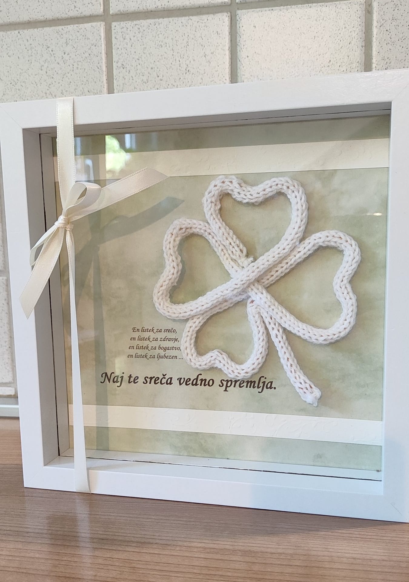 Okvir s posvetilom- deteljica