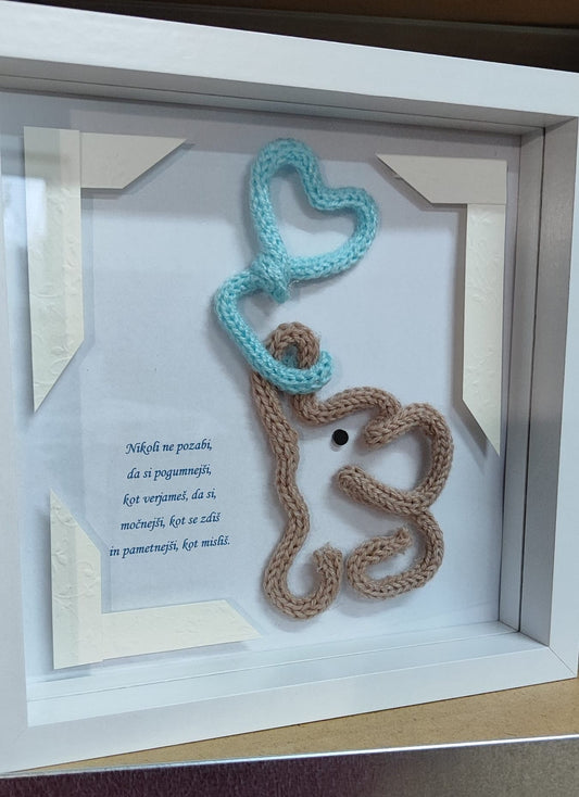 Okvir s posvetilom- slonček