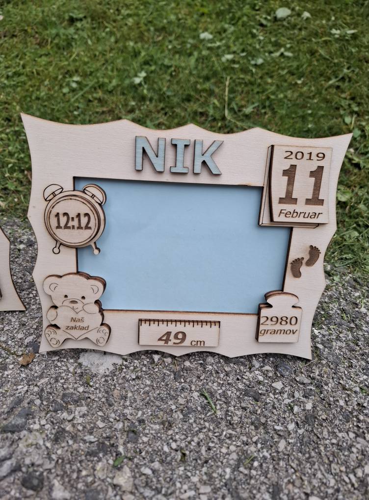 Personaliziran okvir ob rojstvu
