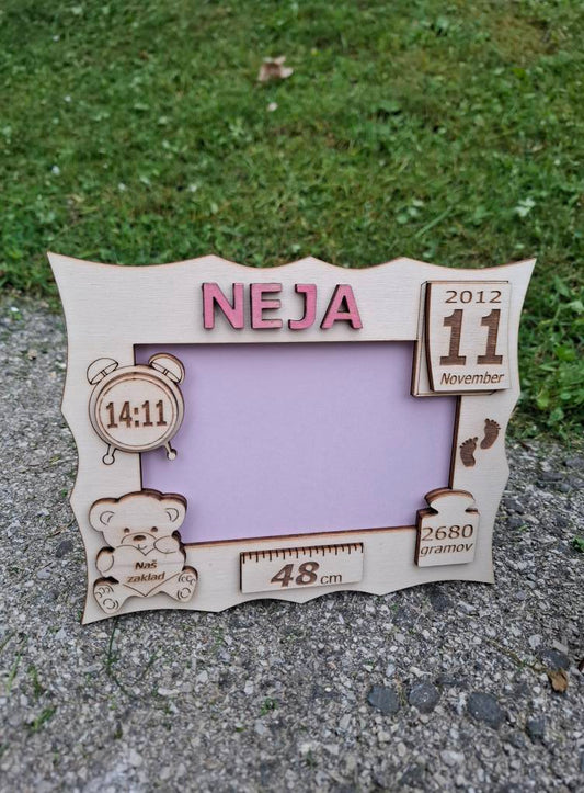 Personaliziran okvir ob rojstvu